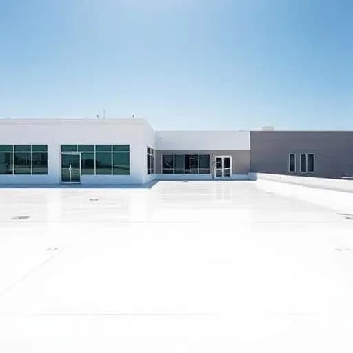 Completed flat roof system